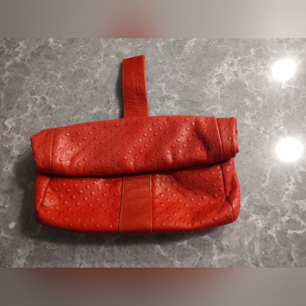 Daniella Lehavi Very Different Handbag Red Magnetic Close   10 x 6 1/2